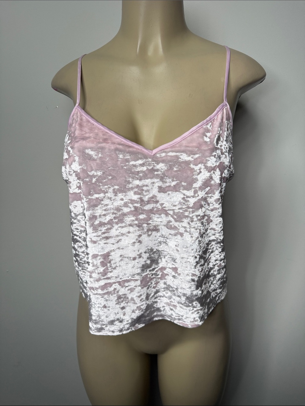 Victoria's Secret Pale Pink Crushed Velvet Cami
